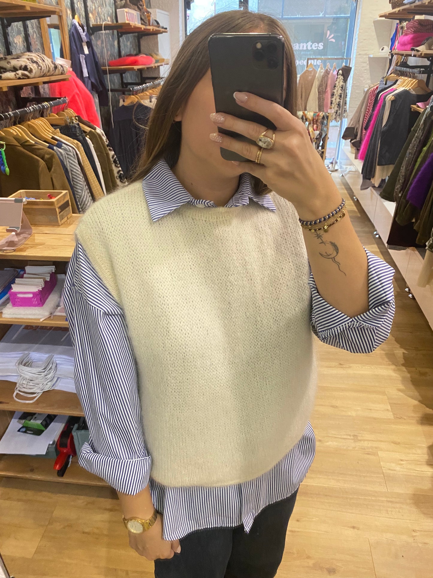 Pull Sans manches BLANC - 62369