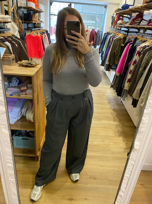 Pantalon pinces DARK GRAY - 02526