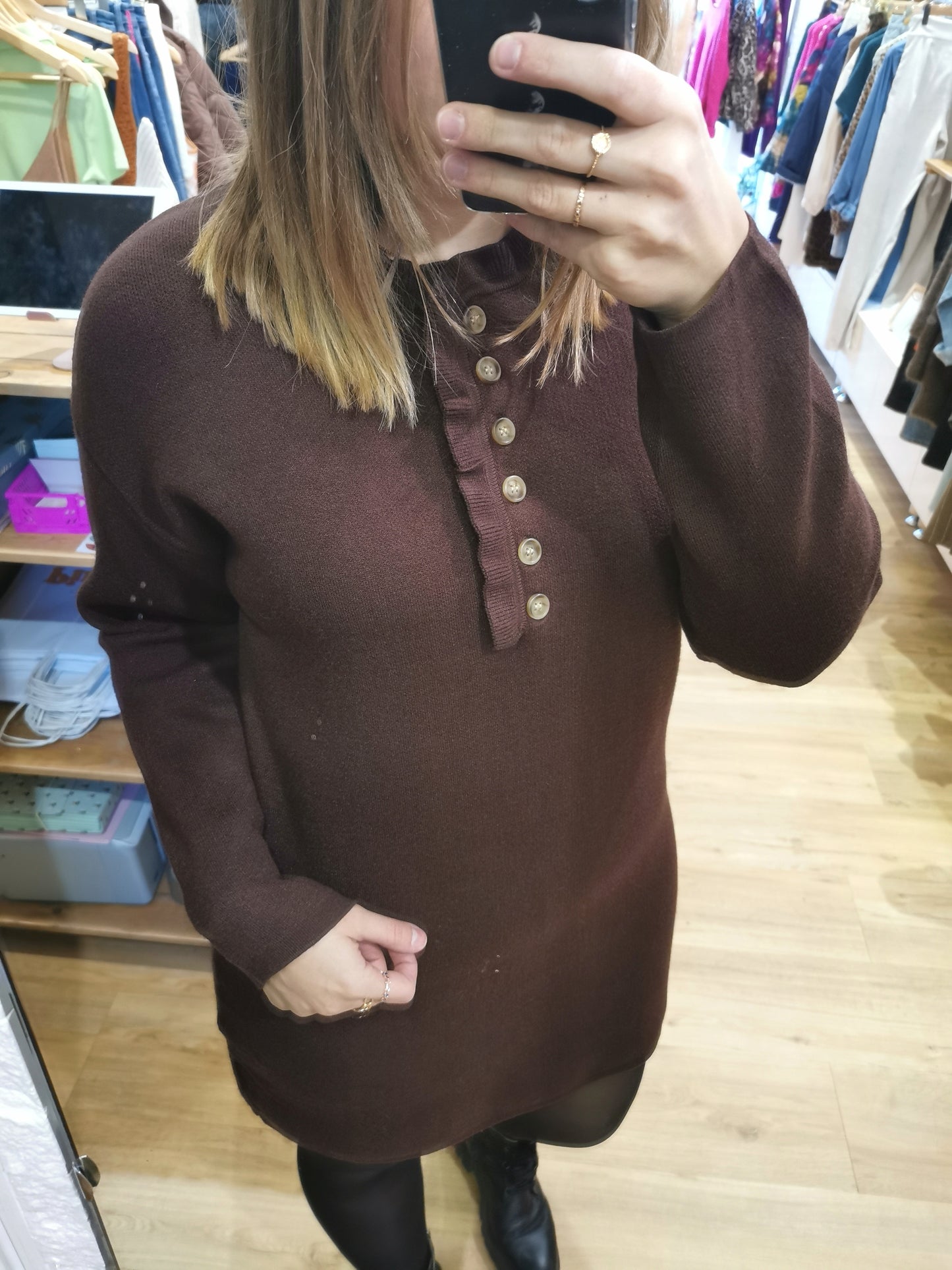 Robe Pull MARRON - 9843