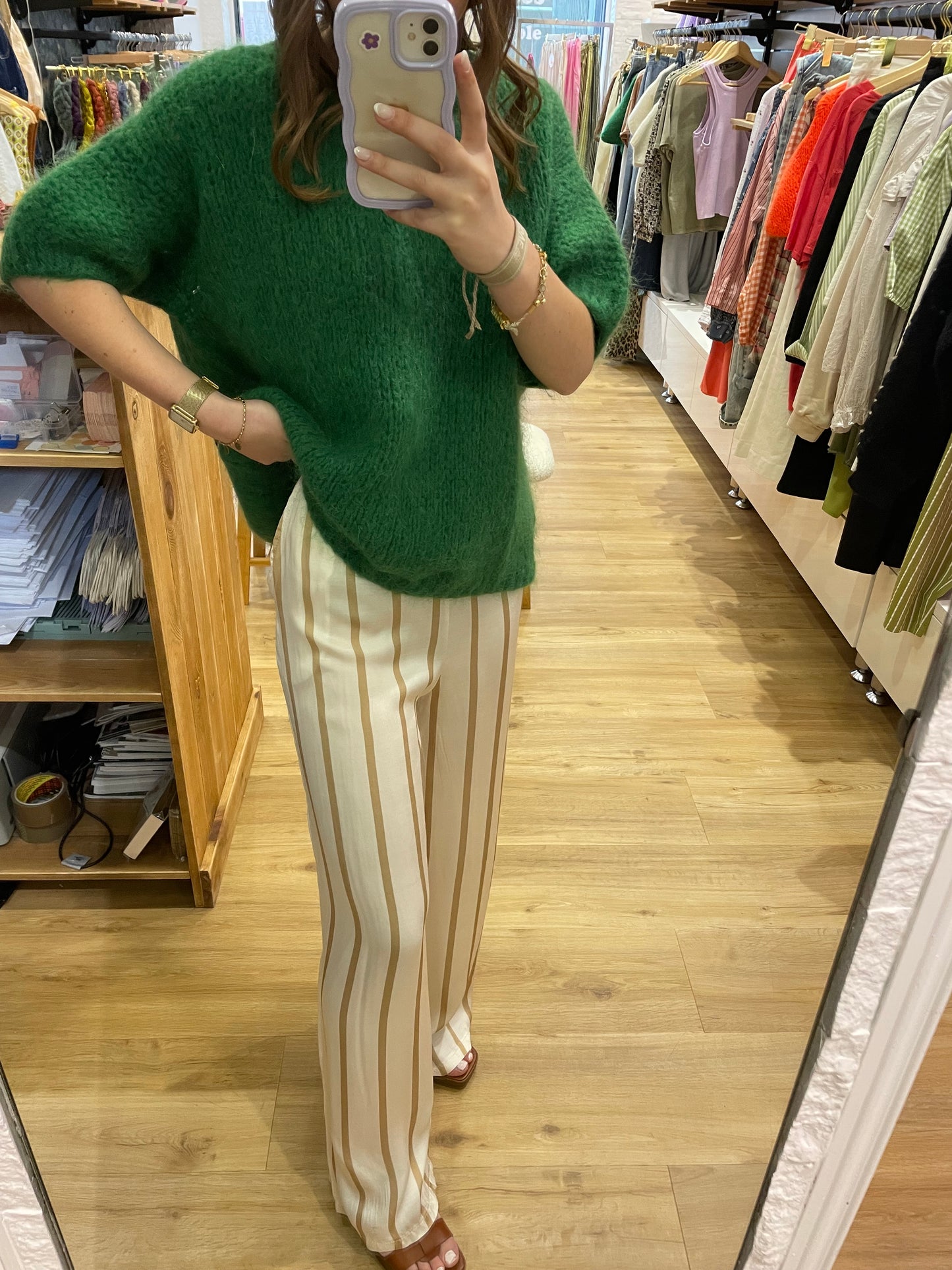 Pantalon RAYURES BEIGE - 6500