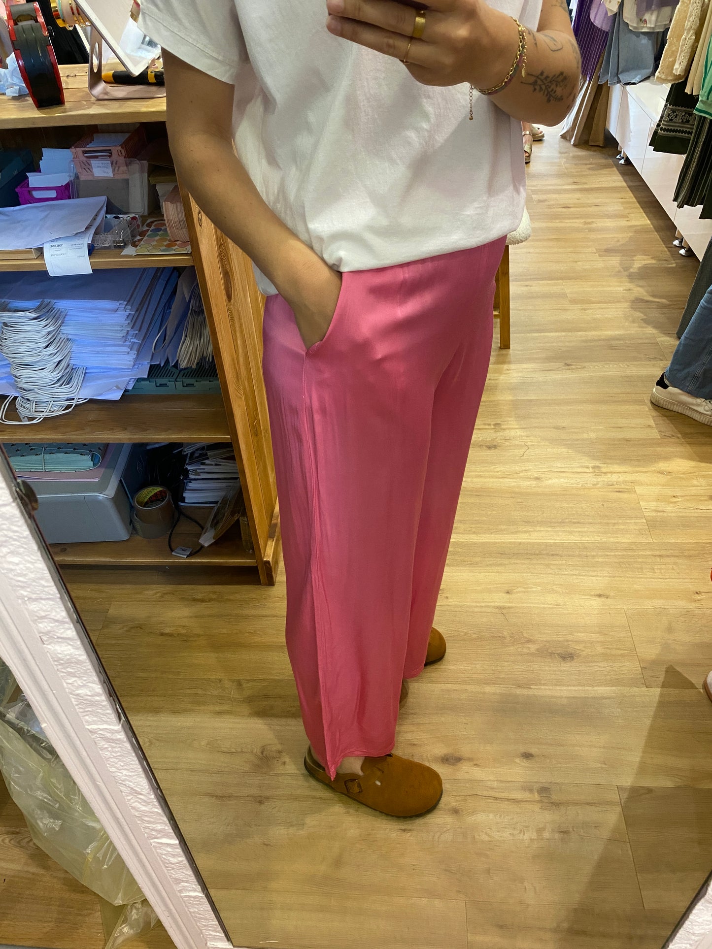 Pantalon ROSE BONBON - 2217 satin