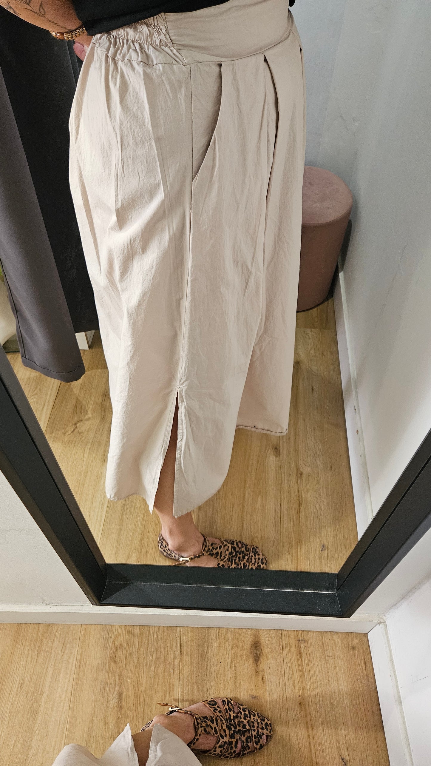 Jupe popeline CREME - 13877