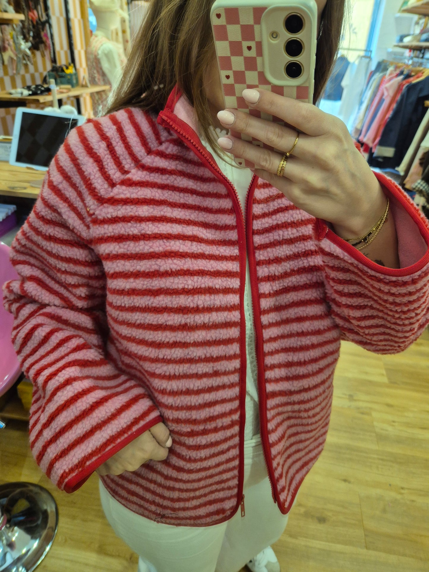 Veste ROUGE - POLAIRE