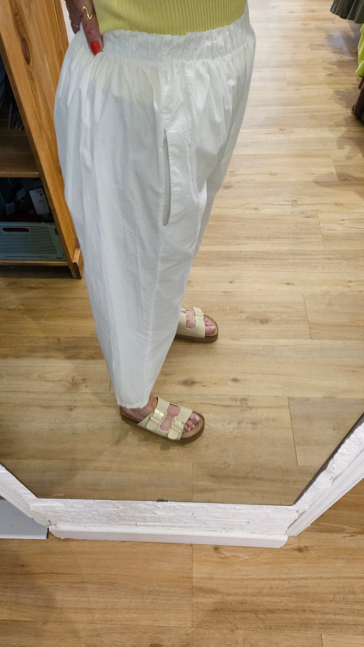 Pantalon popeline BLANC - 13633