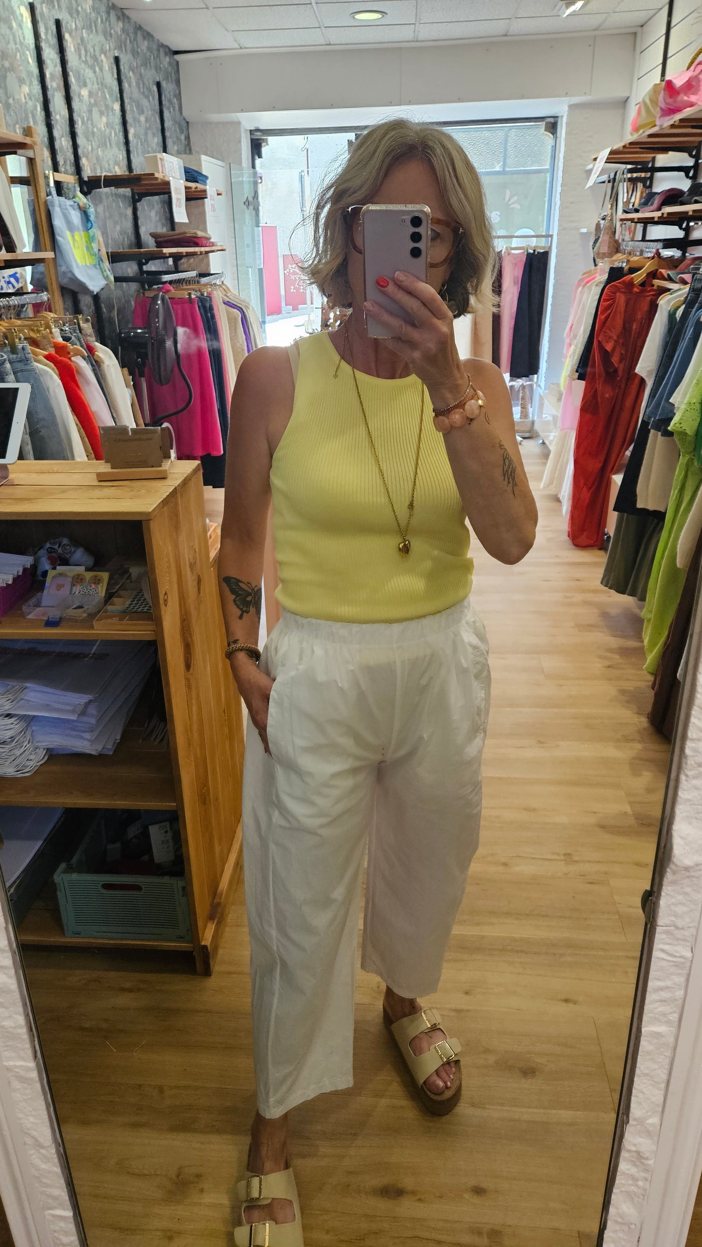 Pantalon popeline BLANC - 13633