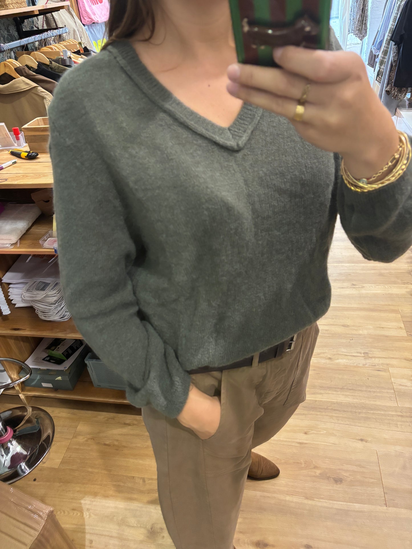 Pull col V MILITAIRE - 63547