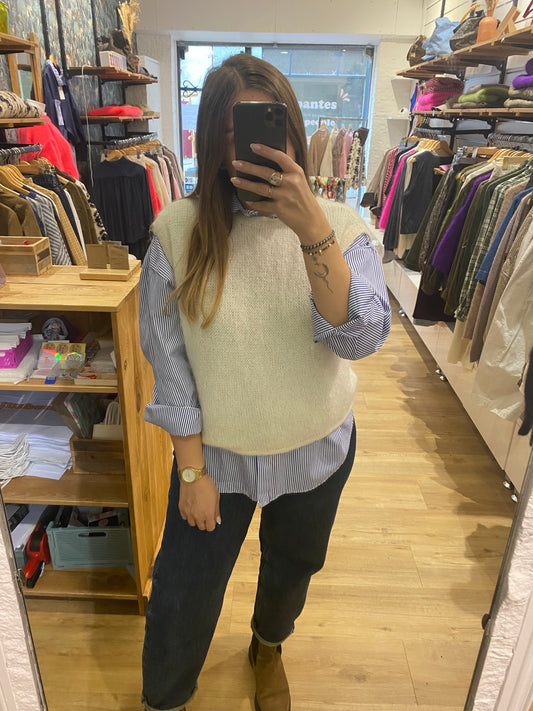 Pull Sans manches BLANC - 62369