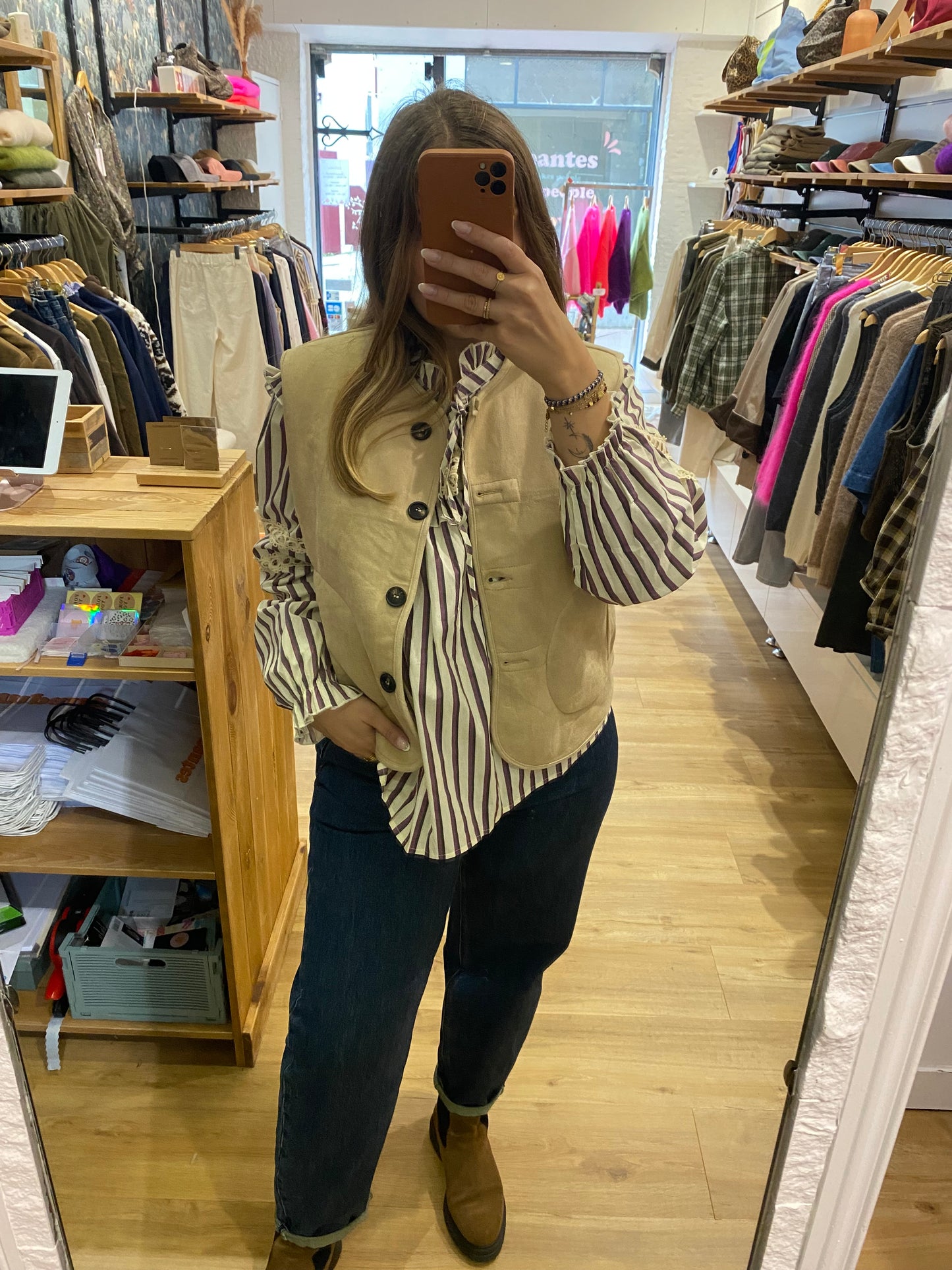 Veste sans manche BEIGE - 15G481