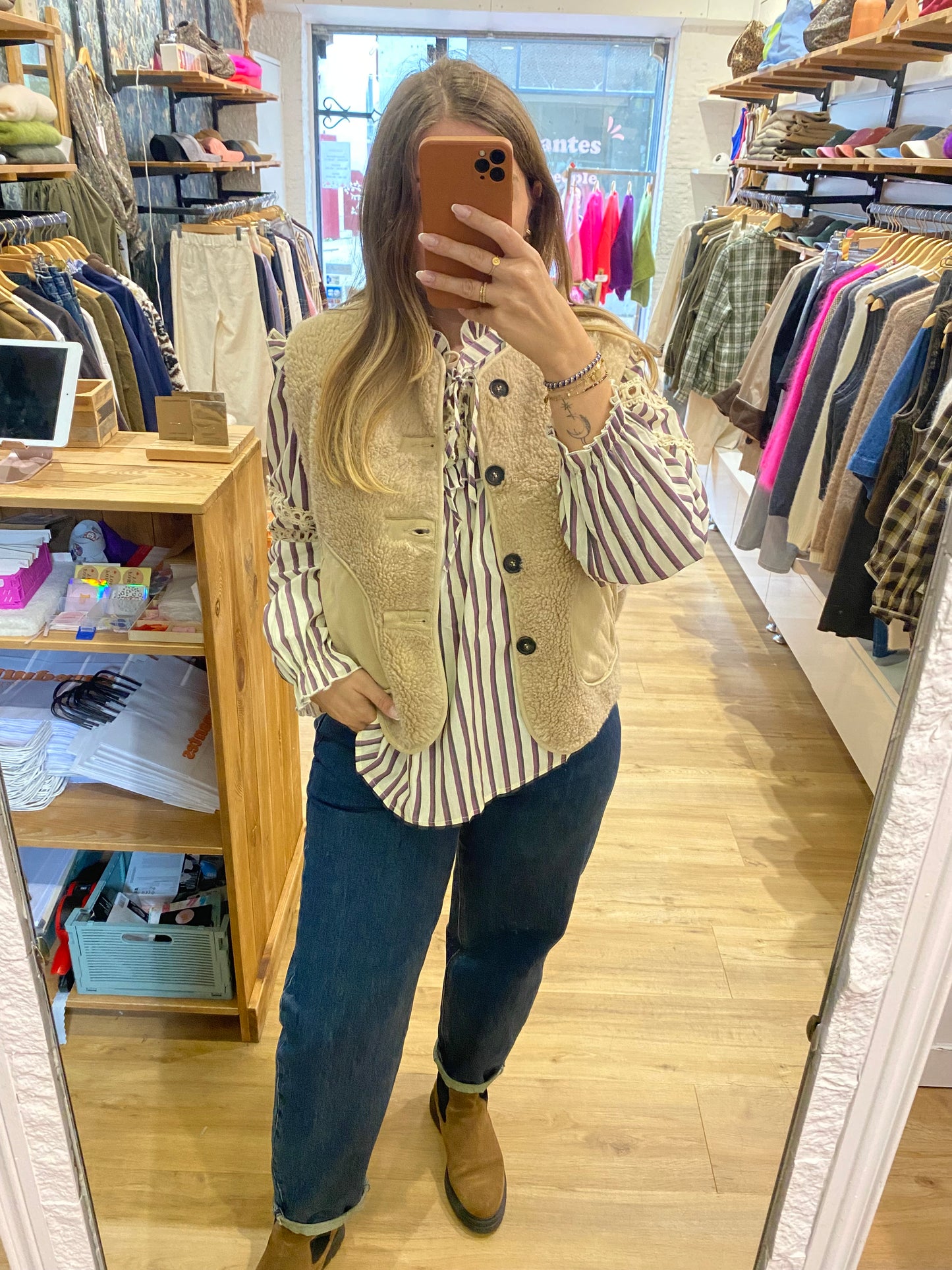 Veste sans manche BEIGE - 15G481