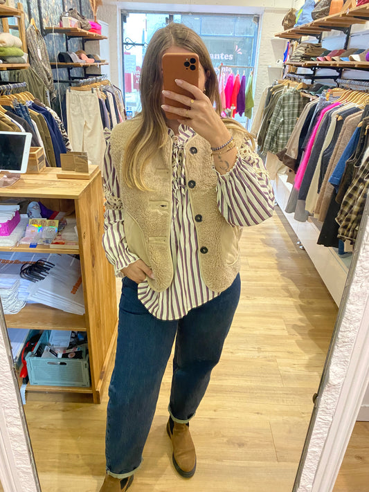 Veste sans manche BEIGE - 15G481