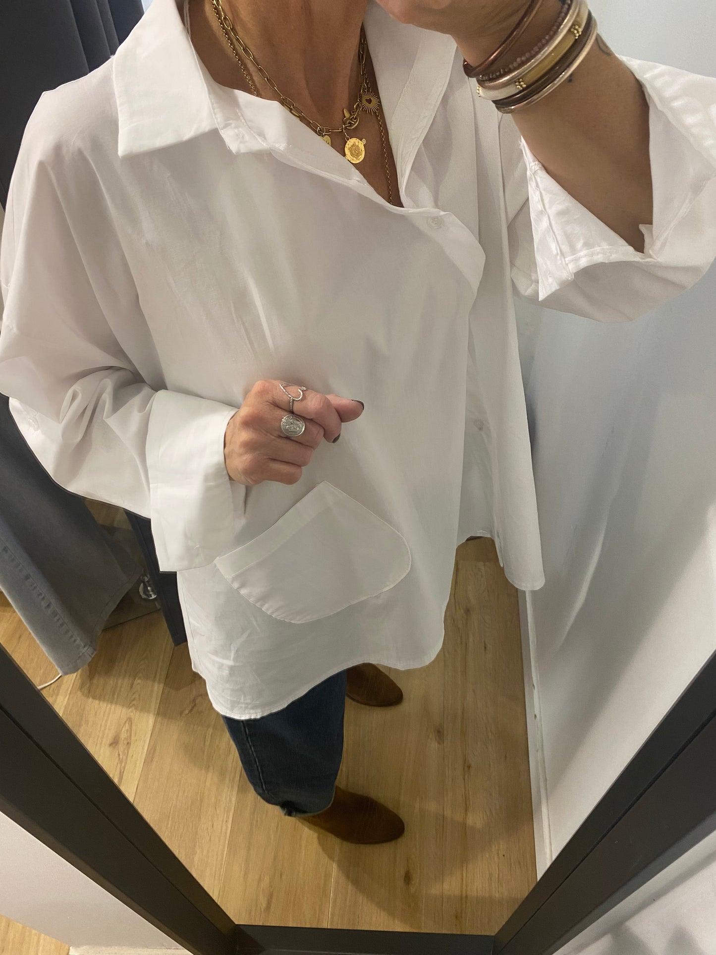 Chemise asymétrique BLANC - 33212