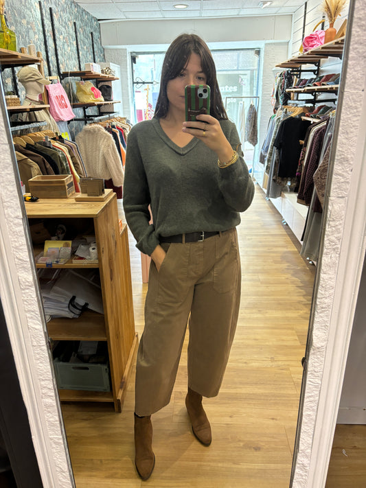 Pull col V MILITAIRE - 63547