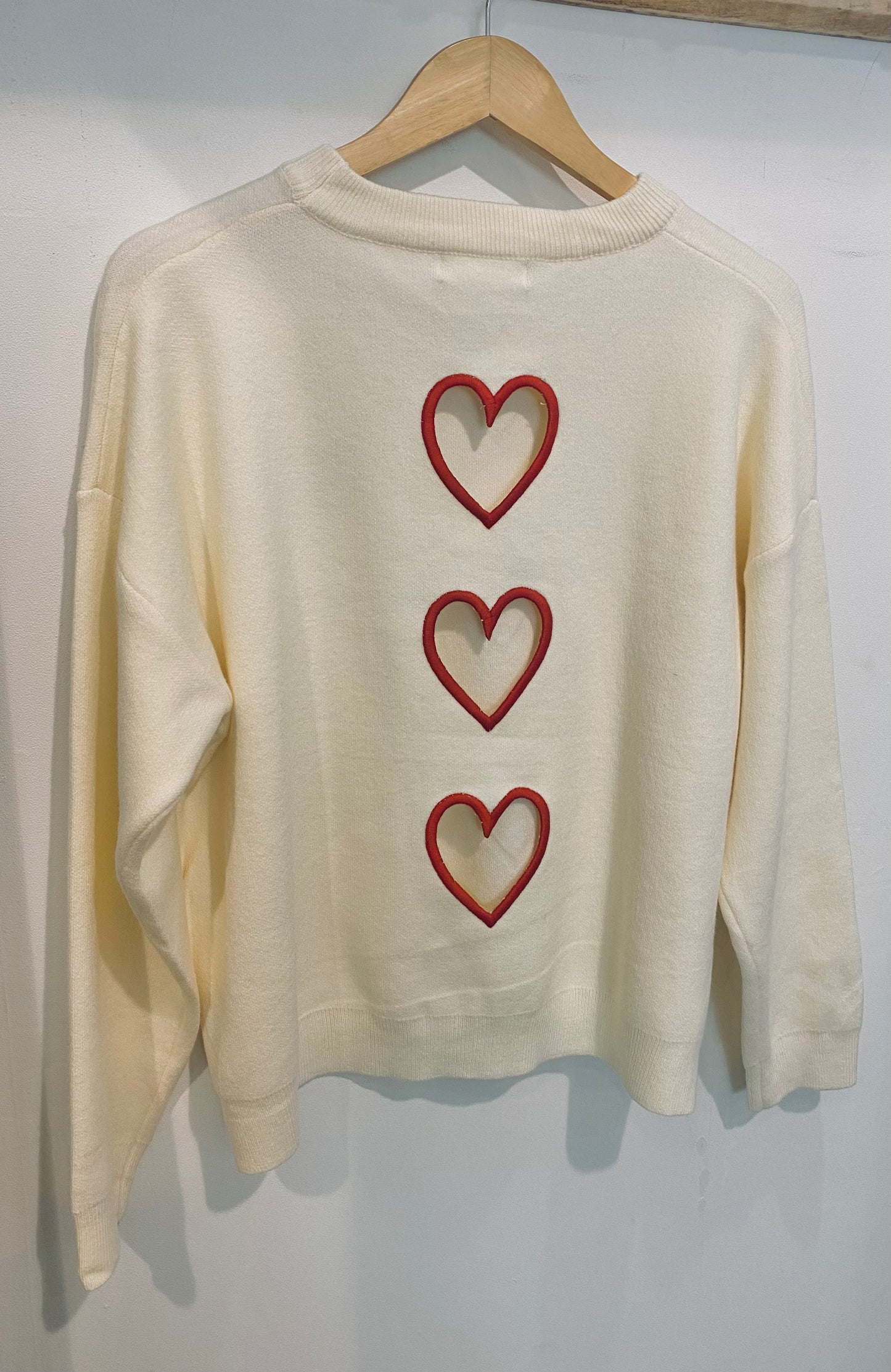 Pull ECRU COEURS - 2739