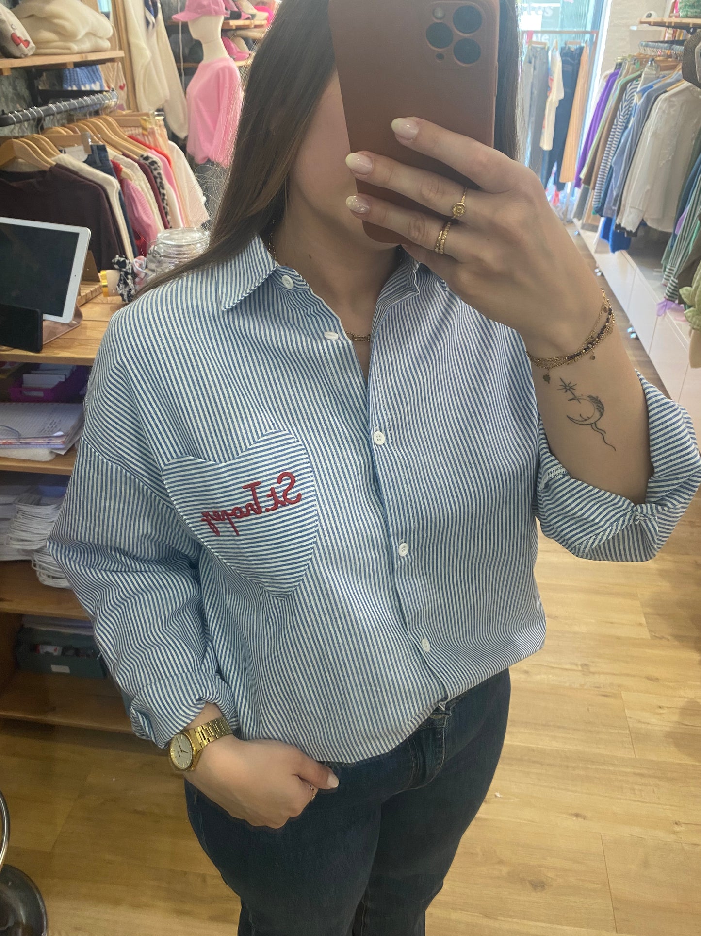 Chemise RAYEE BLEU - 7092