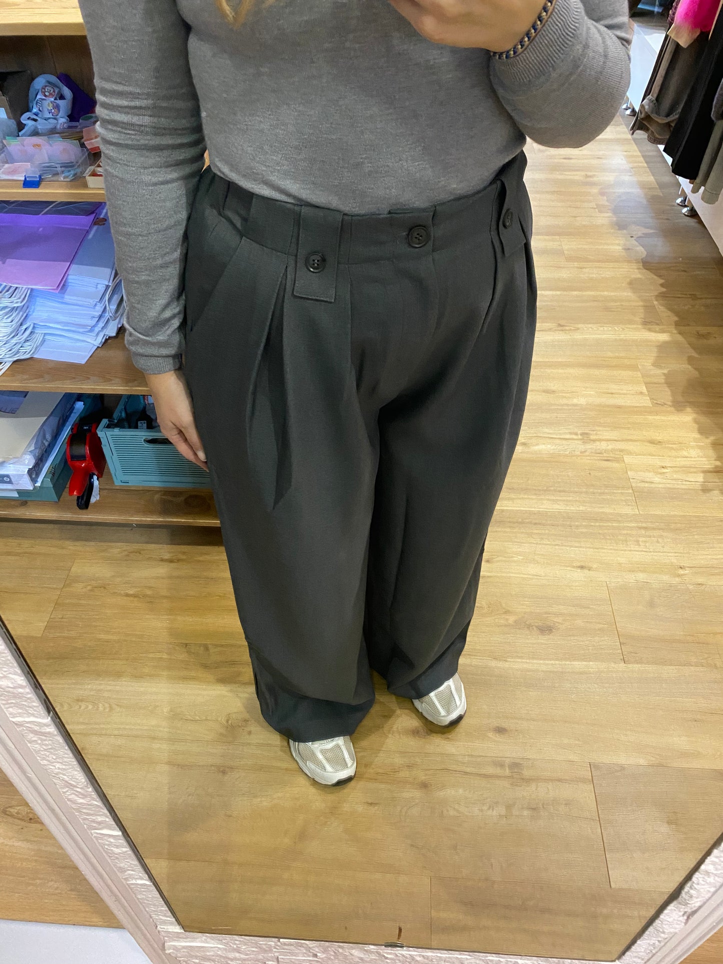 Pantalon pinces DARK GRAY - 02526