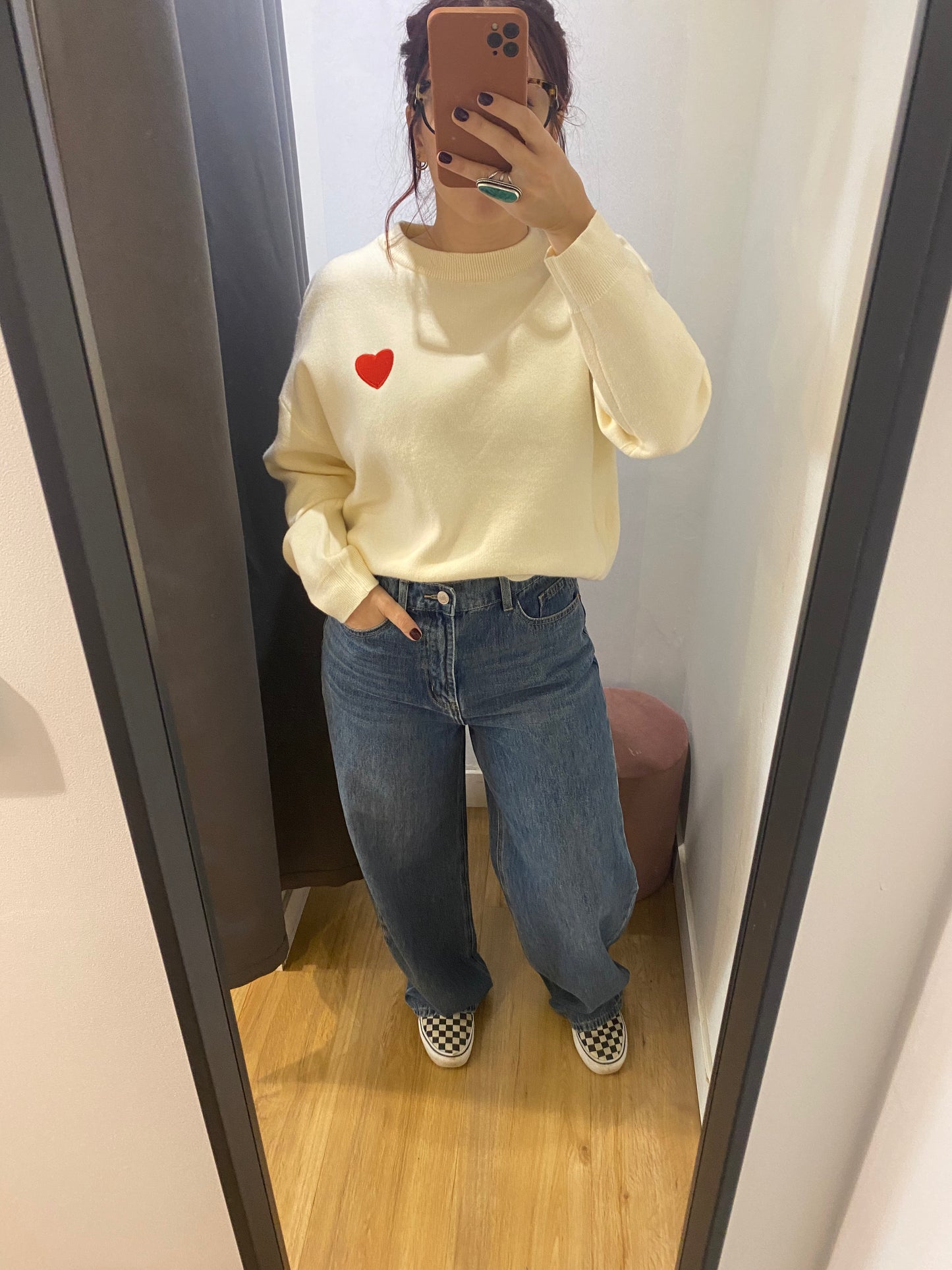 Pull ECRU COEURS - 2739