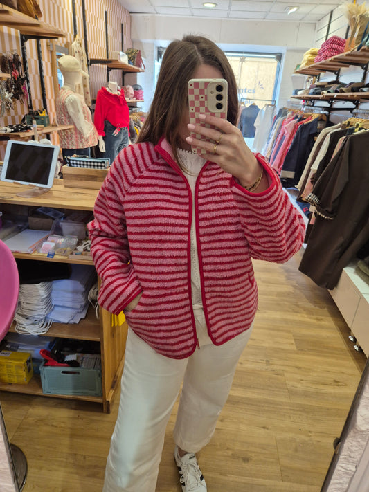 Veste ROUGE - POLAIRE