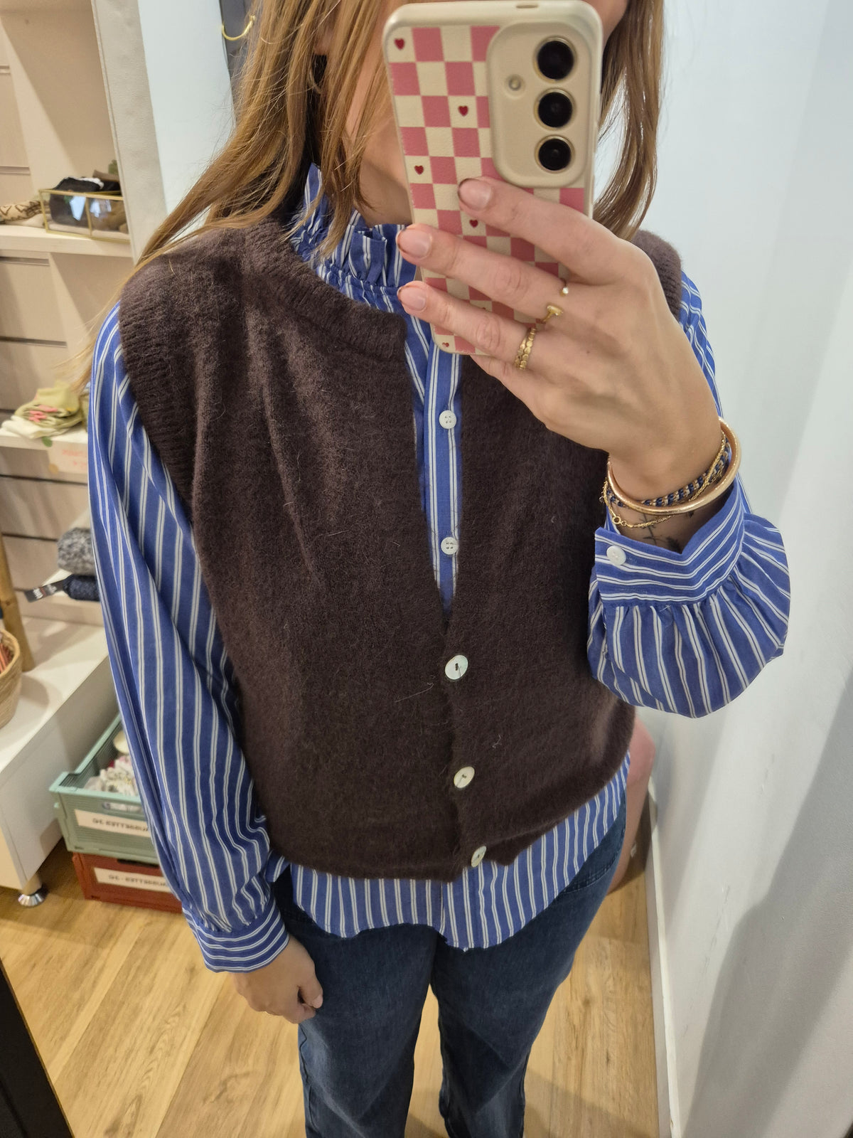 Gilet MARRON FONCE - 26642