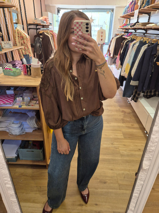 Chemise MARRON - B6392