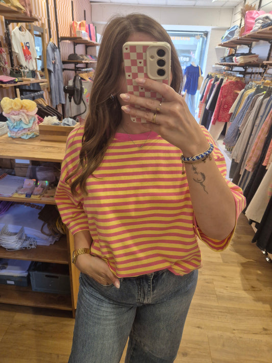 Tee-shirt FUXIA/YELLOW - 38703